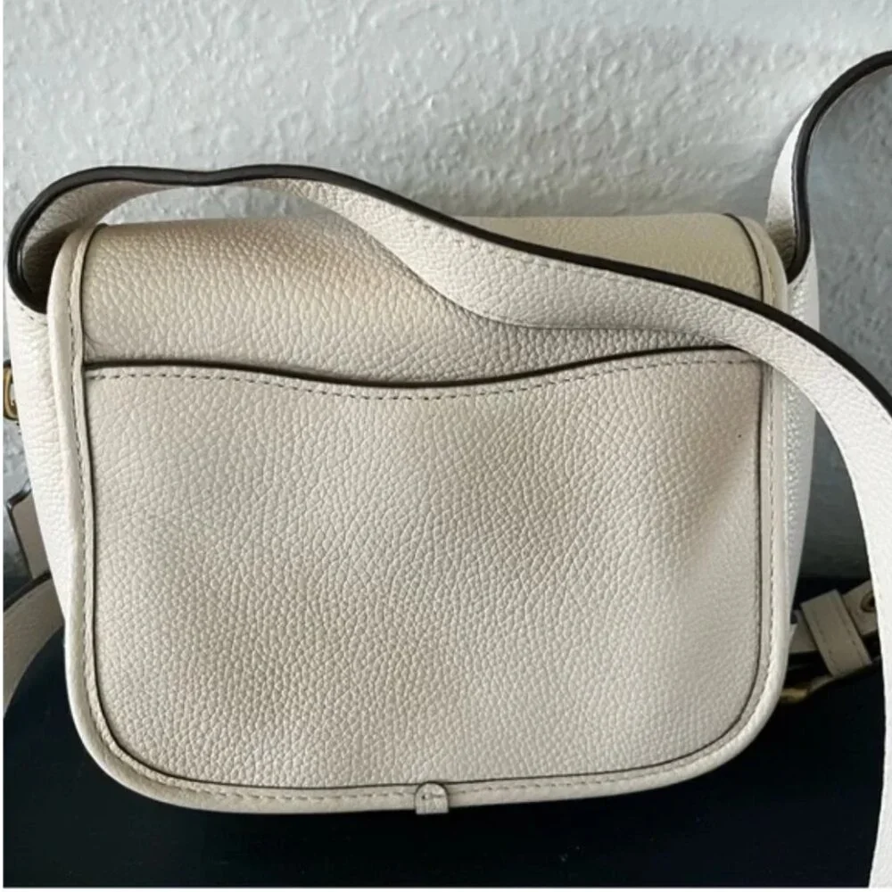 Coach Tabby Messenger 19 Chalk Leather Crossbody NWOT - Picture 4 of 8